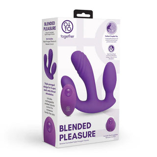TOGETHER TOY BLENDED PLEASURE REMOTE CONTROLLED TRIPLE-PROLONGED VIBRATOR