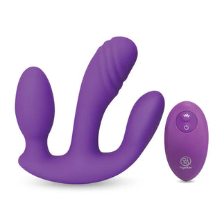 TOGETHER TOY BLENDED PLEASURE REMOTE CONTROLLED TRIPLE-PROLONGED VIBRATOR