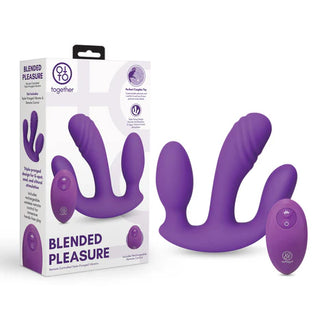 TOGETHER TOY BLENDED PLEASURE REMOTE CONTROLLED TRIPLE-PROLONGED VIBRATOR