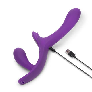 TOGETHER LOCK-IN DUAL-ENDED VIBRATING STRAP-ON AND HARNESS SET