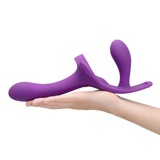 TOGETHER LOCK-IN DUAL-ENDED VIBRATING STRAP-ON AND HARNESS SET
