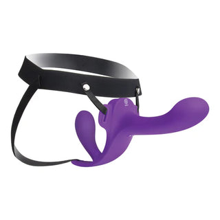TOGETHER LOCK-IN DUAL-ENDED VIBRATING STRAP-ON AND HARNESS SET