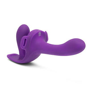 TOGETHER LOCK-IN DUAL-ENDED VIBRATING STRAP-ON AND HARNESS SET