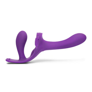 TOGETHER LOCK-IN DUAL-ENDED VIBRATING STRAP-ON AND HARNESS SET