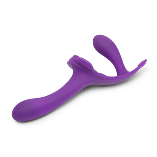 TOGETHER LOCK-IN DUAL-ENDED VIBRATING STRAP-ON AND HARNESS SET