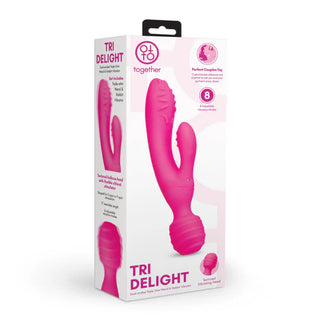 TOGETHER TRI DELIGHT DUAL-ENDED TRIPLE STIM WAND AND RABBIT VIBRATOR
