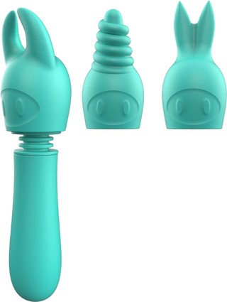 TIP FRENZY SILICONE VIBE WITH THREE INTERCHANGEABLE TIPS