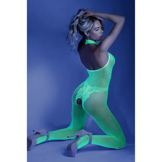 GLOW MOONBEAM CROTCHLESS BODYSTOCKING