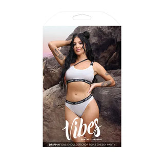 VIBES DRIPPIN' CROP TOP & CHEEKY PANTY