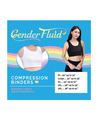 GENDER FLUID CHEST COMPRESSION BINDER WHITE 2XL