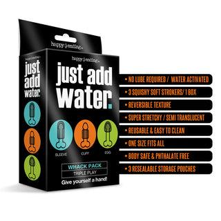 HAPPY ENDING JUST ADD WATER WHACK PACK 3 SLEEVE MALE MASTURBATION PACK
