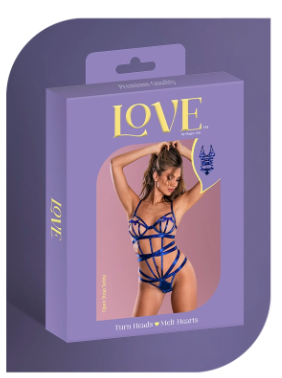LOVE MESH OPEN STRAP TEDDY
