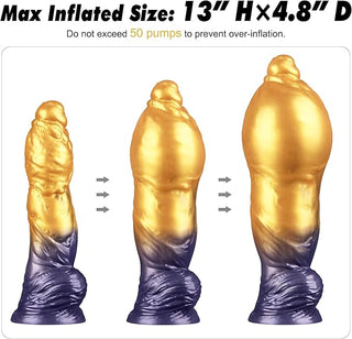 AEROSX 10 INCH DUAL DENSITY SILICONE INFLATABLE FANTASY DILDO