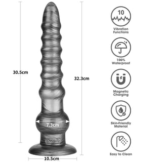 KING SIZED 12.5 INCH VIBRATING VIBRAX SLIDER