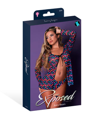HAZY DAYZ GUMMY BEAR TIE FRONT JACKET & THONG SET