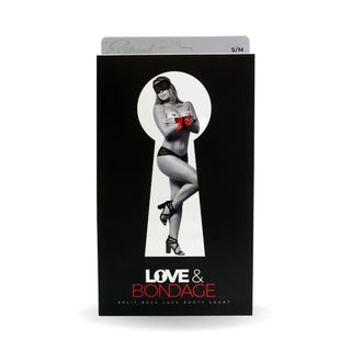 LOVE AND BONDAGE SPLIT BACK LACE BOOTY SHORTS