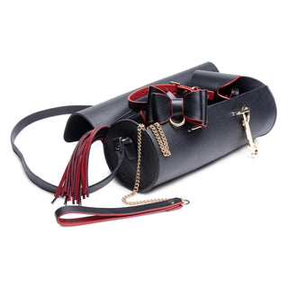 MASTER SERIES TO GO BLACK AND RED BOW BONDAGE SET WITH CARRY CASE