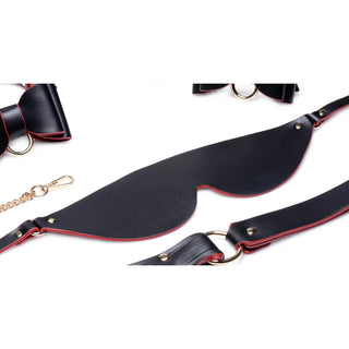 MASTER SERIES TO GO BLACK AND RED BOW BONDAGE SET WITH CARRY CASE