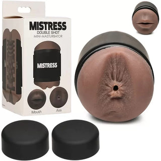 MISTRESS DOUBLE SHOT MINI MASTURBATOR ASS AND MOUTH DARK