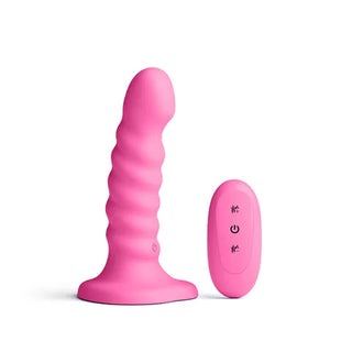 COLOURS RIBBED VIBRATING DILDO