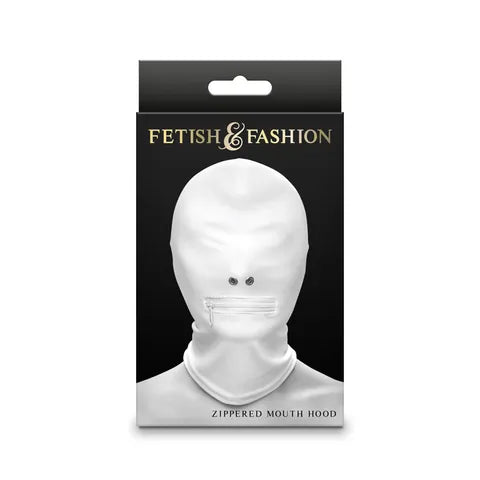 FETISH AND FASHION ZIPPERED MOUTH HOOD