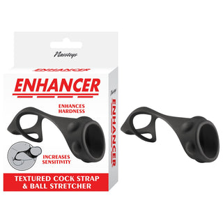 ENHANCER TEXTURED COCK STRAP AND BALL STRETCHER