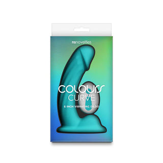 COLOURS CURVE VIBRATING - 6" DONG - TEAL