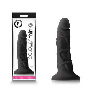 COLOURS THIN 5 INCH DILDO BLACK