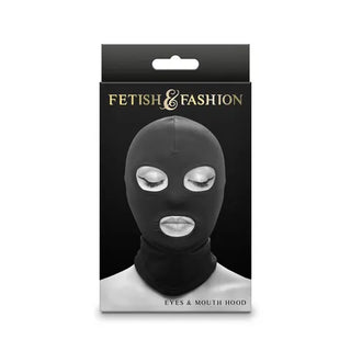 FETISH AND FASHION EYES AND MOUTH HOOD