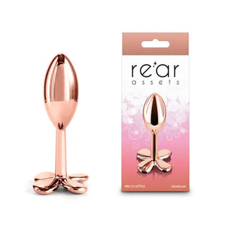 REAR ASSETS ROSE GOLD BUTT PLUG CLOVER