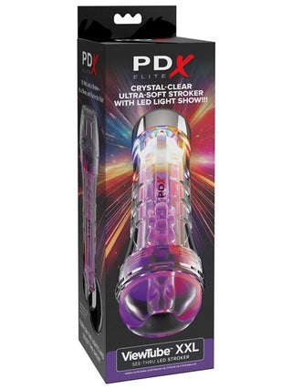 PDX ELITE VIEWTUBE XXL SEE-THRU EZ-GRIP LED STROKER