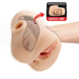 PDX PLUS DOUBLE POUNDER VIBRATING SQUEEZE STROKER