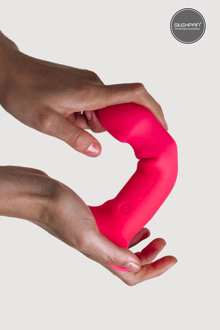 HITSENS 2 VIBE DUAL DENSITY SILICONE DILDO