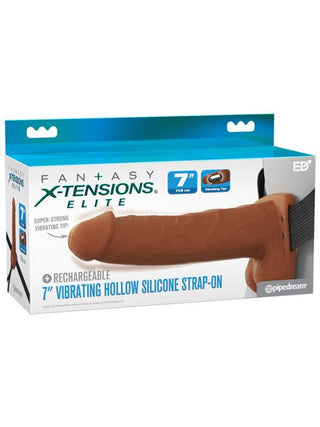 FANTASY X-TENSION ELITE VIBRATING HOLLOW STRAP ON 7 INCH