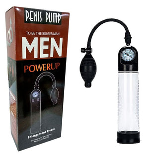 MANUAL PENIS PUMP WITH GAUGE - SQUEEZE