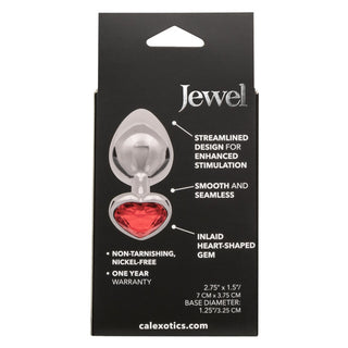 JEWEL LARGE RUBY HEART PLUG