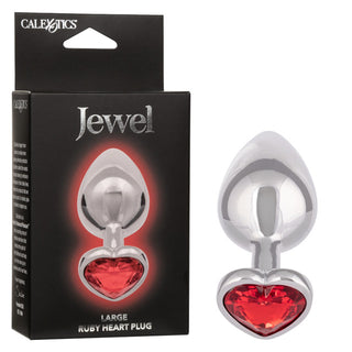 JEWEL LARGE RUBY HEART PLUG