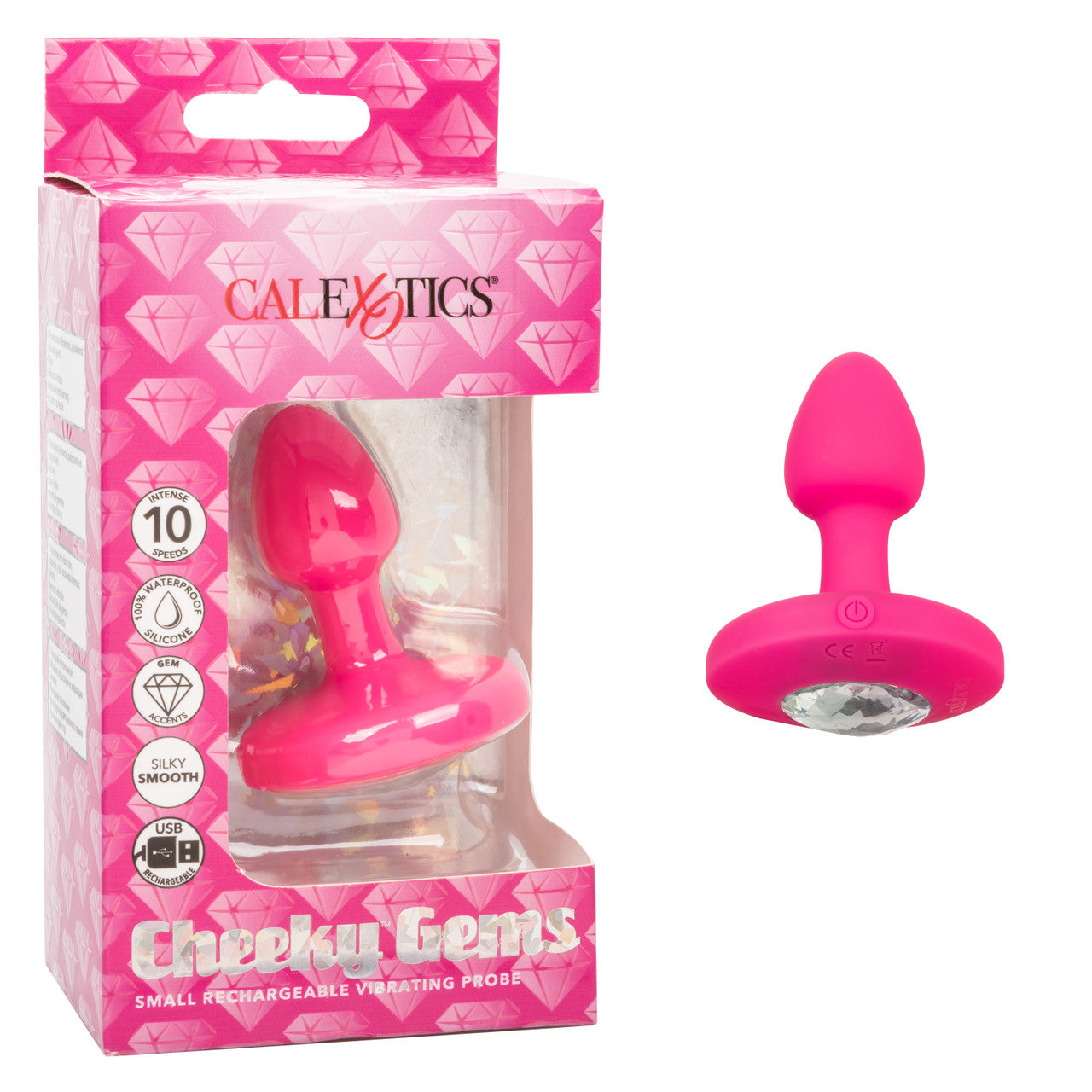 CHEEKY GEMS RECHARGEABLE VIBRATING PROBE