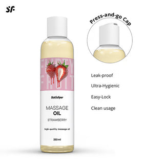SATISFYER MASSAGE OIL STRAWBERRY