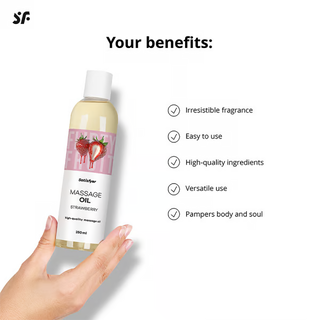 SATISFYER MASSAGE OIL STRAWBERRY