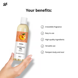 SATISFYER MASSAGE OIL PEACH