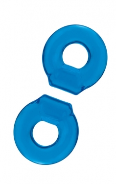 BLUE LINE 2 PACK ULTRA STRETCH STAMINA ENDURANCE RING