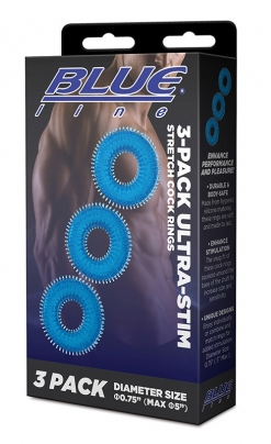 BLUE LINE 3 PACK ULTRA STIM STRETCH RINGS