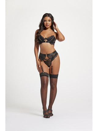 SEVEN TIL MIDNIGHT UNCHAINED LOVE THREE PIECE BRA SET