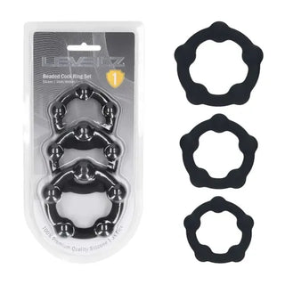 LEVELZ BEADED COCK RING SET