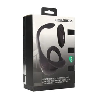 LEVELZ VIBRATING TRIO COCK RING WITH PLUG