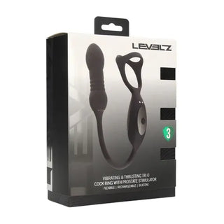 LEVELZ VIBRATING AND THRUSTING COCK RING AND PROSTATE STIMULATOR