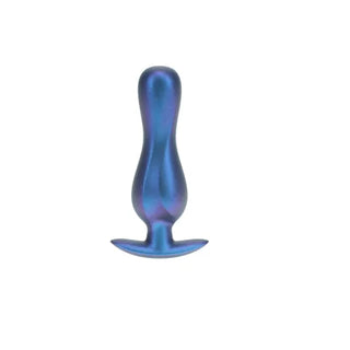 OUCH! CURVY ANAL PLUG- METALLIC BLUE