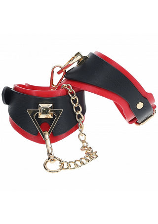 OUCH! MILAN HANDCUFFS - BLACK/RED