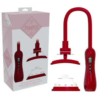 PUMPED VULVA AND BREAST PUMP WITH TONGUE STIMULATOR